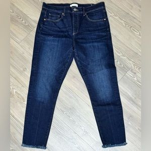 WOMENS ANN TAYLOR LOFT STRETCH DENIM MODERN SKINNY DARK WASH SIZE 12 US